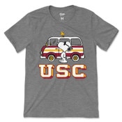 USC Trojans Unisex Gray Peanuts Joe Cool Van T-Shirt